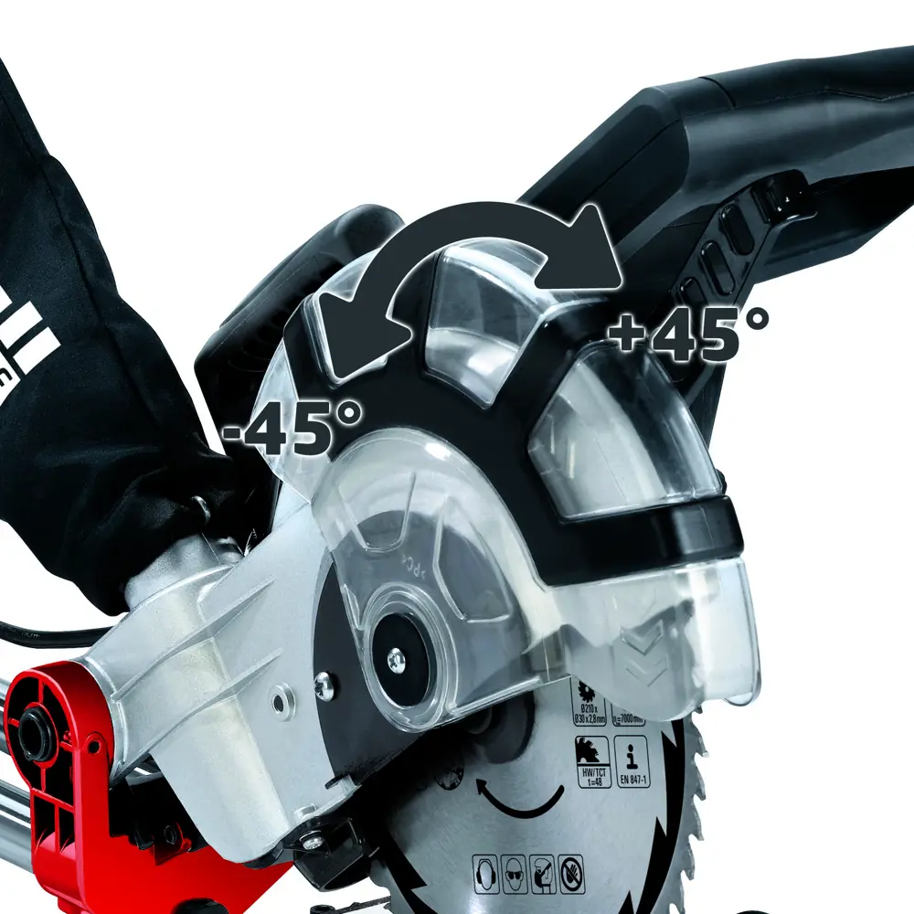 Фото 2 Пила торцовочная Einhell TC-SM2131, 1500 Вт, 210 мм