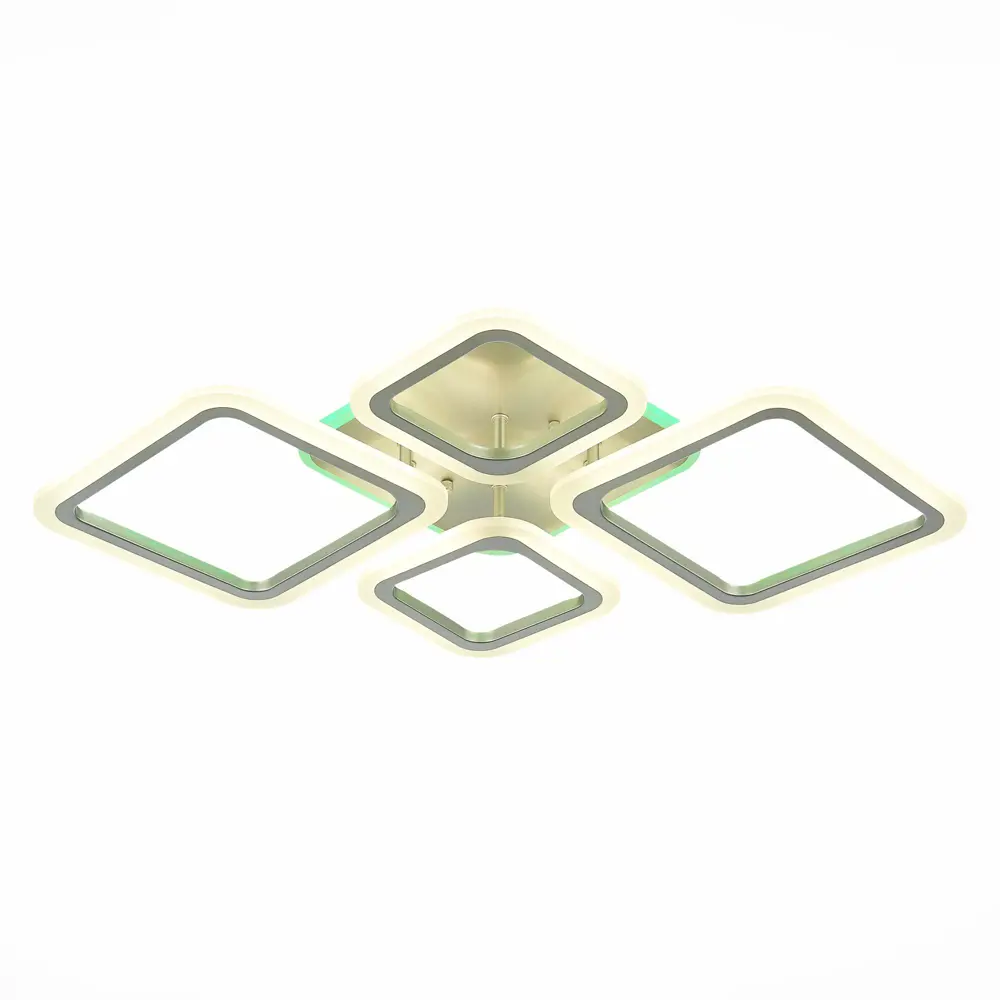 Фото Люстра потолочная светодиодная EVOLED SAMURO SLE500192-04RGB 14 м² нейтральный белый свет цвет серебряный Фото Люстра потолочная светодиодная EVOLED SAMURO SLE500192-04RGB 14 м² нейтральный белый свет цвет серебряный