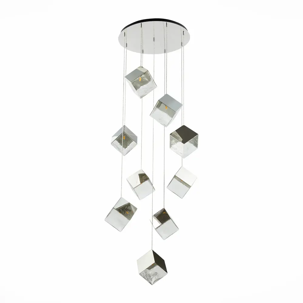 Фото 2 Светильник подвесной светодиодный ST LUCE RIELLO 16 м² нейтральный белый свет цвет хром Фото 2 Светильник подвесной светодиодный ST LUCE RIELLO 16 м² нейтральный белый свет цвет хром