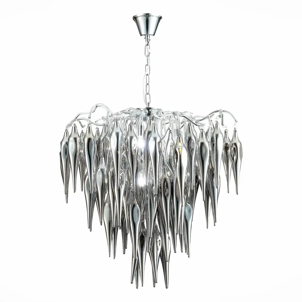 Фото Светильник подвесной светодиодный ST LUCE SIENA 11 м² нейтральный белый свет цвет хром Фото Светильник подвесной светодиодный ST LUCE SIENA 11 м² нейтральный белый свет цвет хром