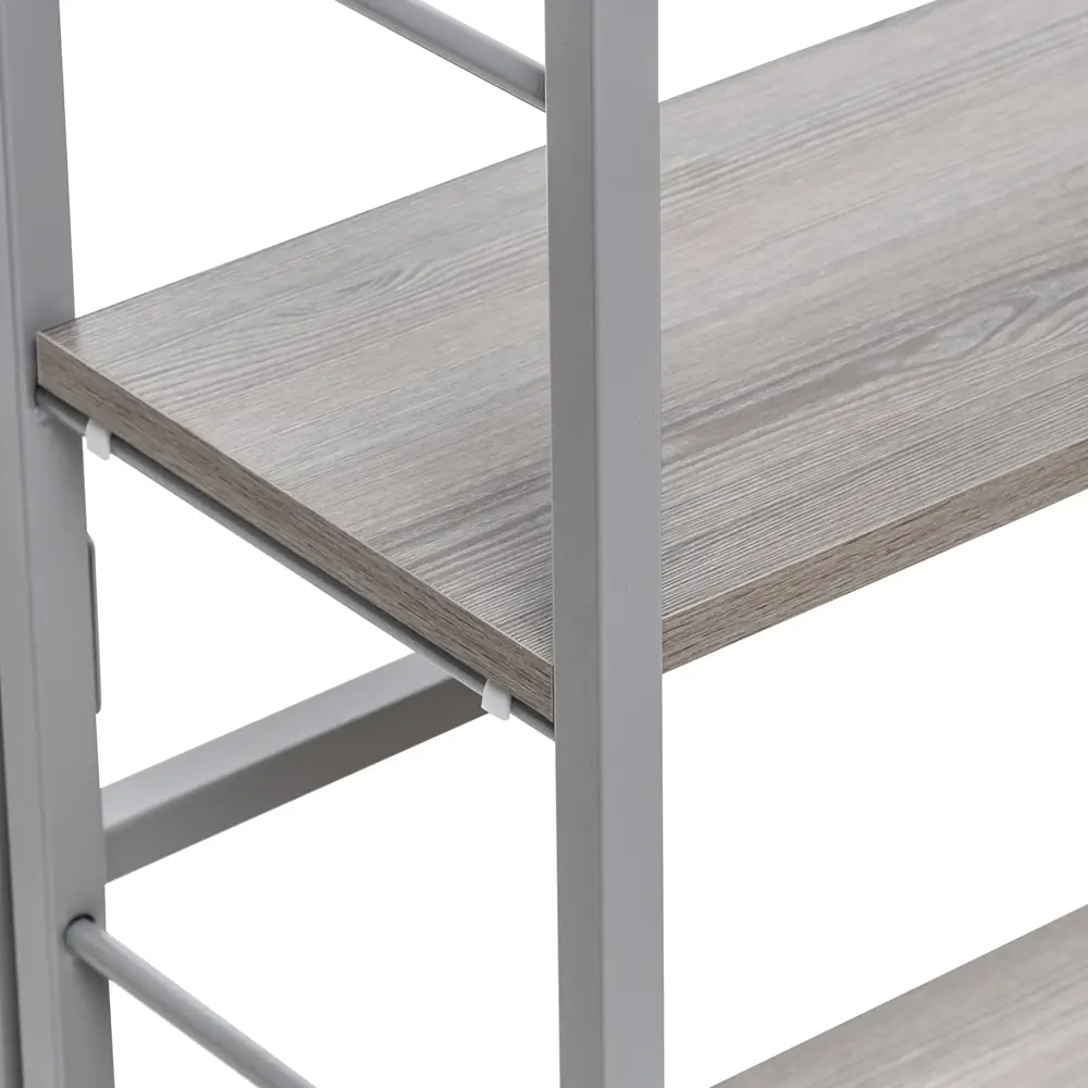 Фото 4 Стеллаж с полками LESET 60.5x29x119.3 см ЛДСП цвет серый-атлас 9009-3971 Фото 4 Стеллаж с полками LESET 60.5x29x119.3 см ЛДСП цвет серый-атлас 9009-3971