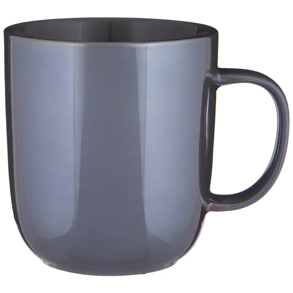 Фото Чашка 400 мл Bronco GLOSS фарфор цвет серый 407-136