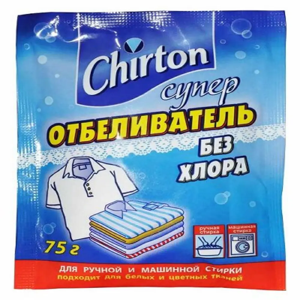 Фото Отбеливатель Chirton Супер без хлора порошок 75 г Фото Отбеливатель Chirton Супер без хлора порошок 75 г