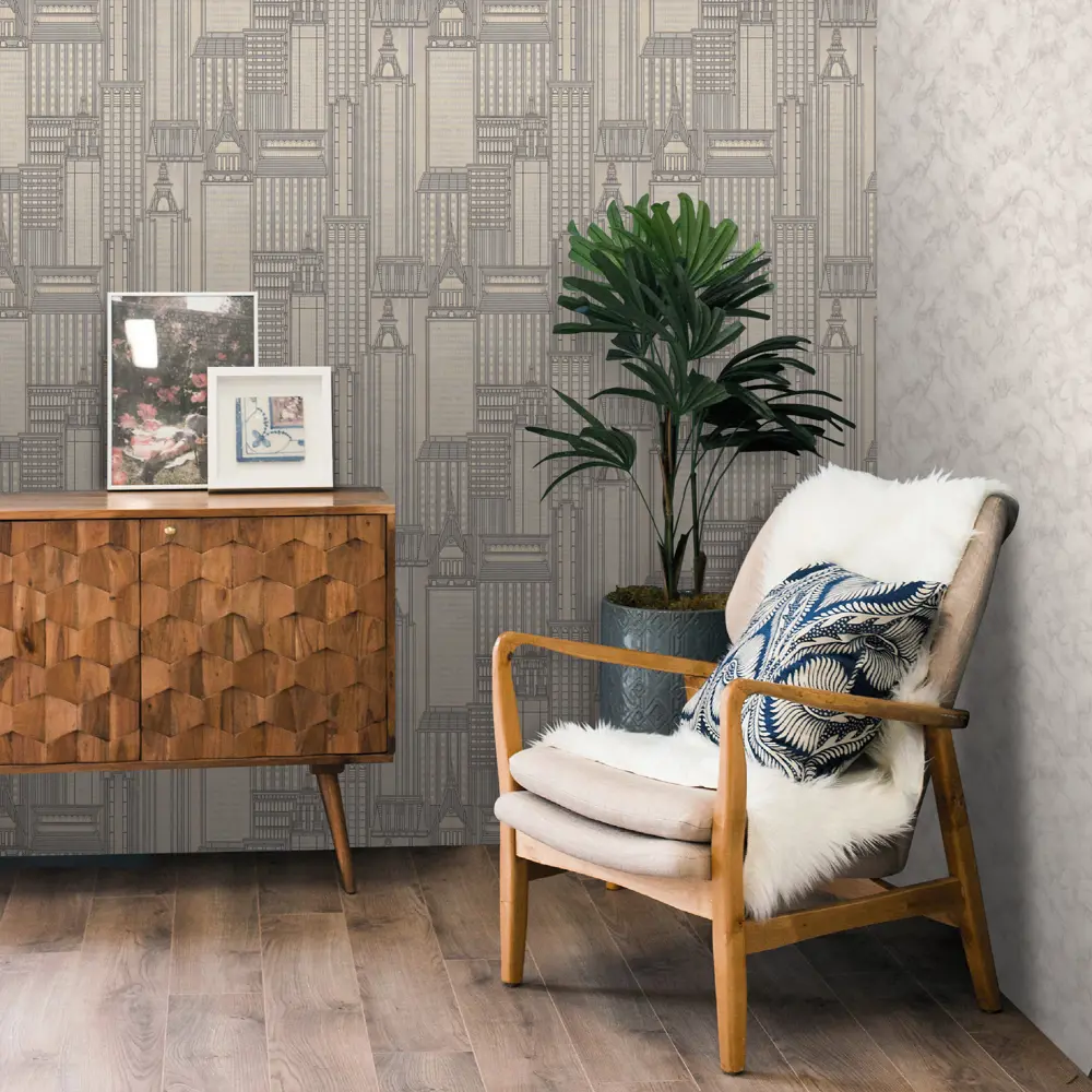 Фото 4 Обои флизелиновые Euro Decor Skyline светло-серые 1.06 м 7118-24 Фото 4 Обои флизелиновые Euro Decor Skyline светло-серые 1.06 м 7118-24