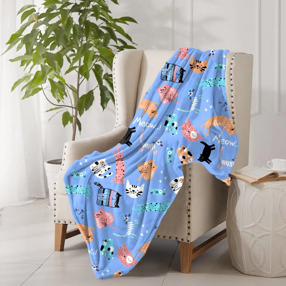 Фото Плед Pavline P0075010521, 200x150 см, велсофт, цвет голубой