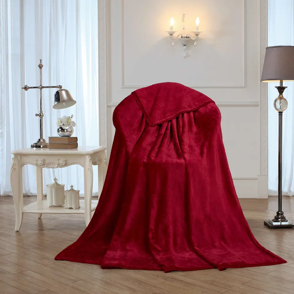 Фото Плед Павлина P0046010120, 200x150 см, велсофт, цвет вишня