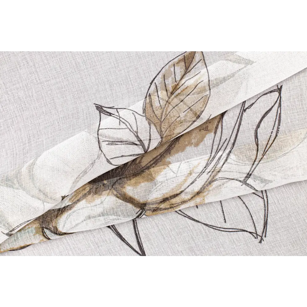 Фото 3 Тюль батист Лотос 400х270 цвет бежево-коричневый с печатным рисунком, на шторной ленте Фото 3 Тюль батист Лотос 400х270 цвет бежево-коричневый с печатным рисунком, на шторной ленте