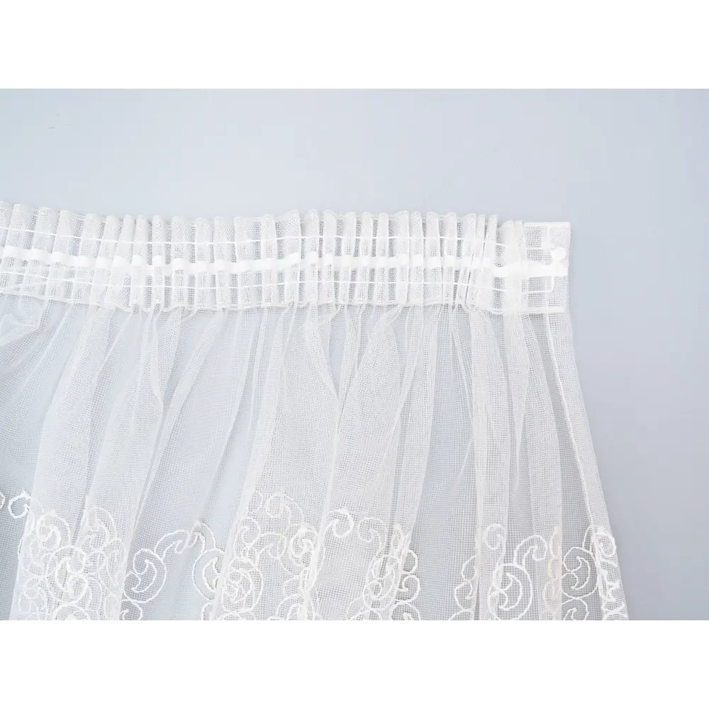 Фото 5 Тюль "Мира" вышивка на сетке 300х260 цвет бело-золотой, на шторной ленте Фото 5 Тюль "Мира" вышивка на сетке 300х260 цвет бело-золотой, на шторной ленте