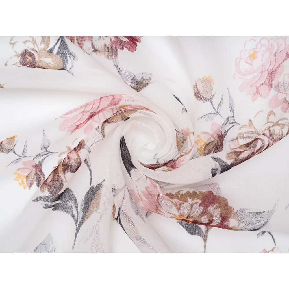 Фото Тюль батист "Грейс" 400х260 цвет фиолетовый, на шторной ленте