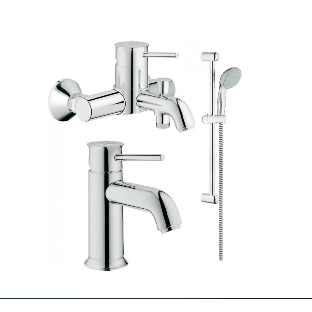 Фото Смеситель для ванны Grohe 124404 однорычажный цвет хром Фото Смеситель для ванны Grohe 124404 однорычажный цвет хром
