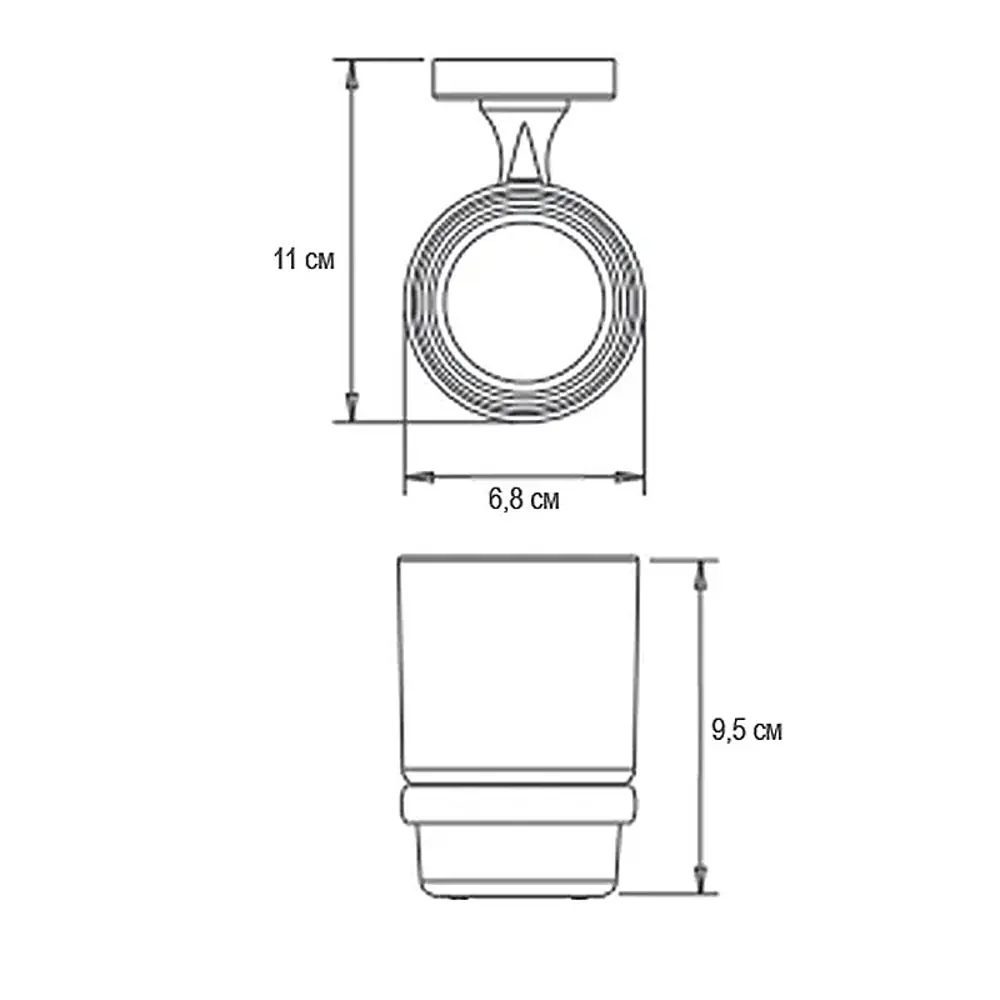 Фото Стакан для ванной подвесной Ekko E3706 бронза
