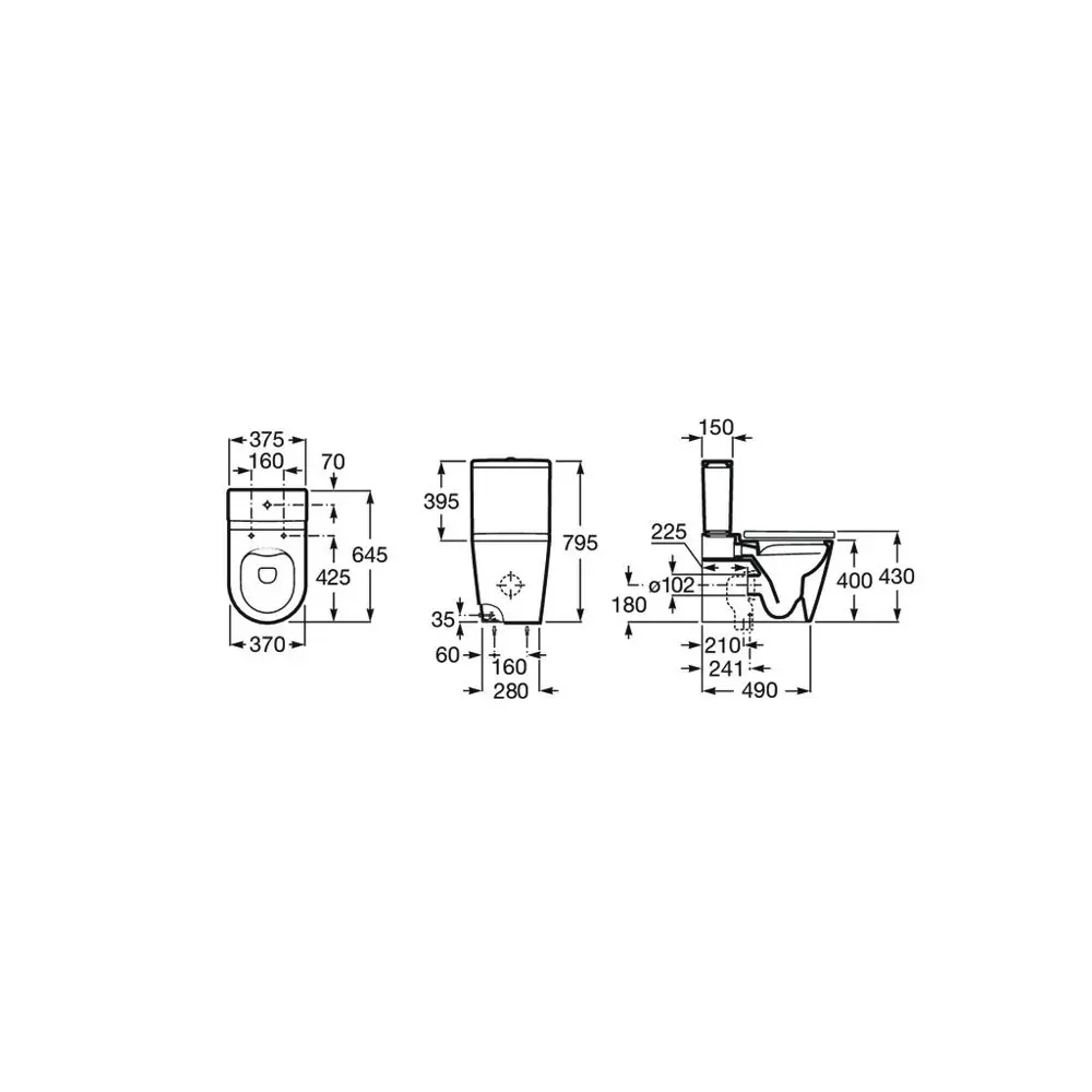 Фото 2 Чаша унитаза Roca Inspira Round Rimless напольная 342526630, жемчужный Фото 2 Чаша унитаза Roca Inspira Round Rimless напольная 342526630, жемчужный
