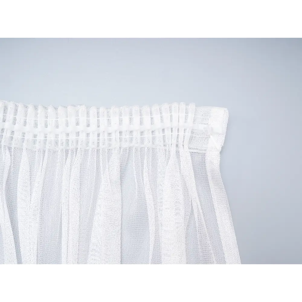 Фото 6 Тюль Леония YML634 на шторной ленте 250x400 см, цвет белый