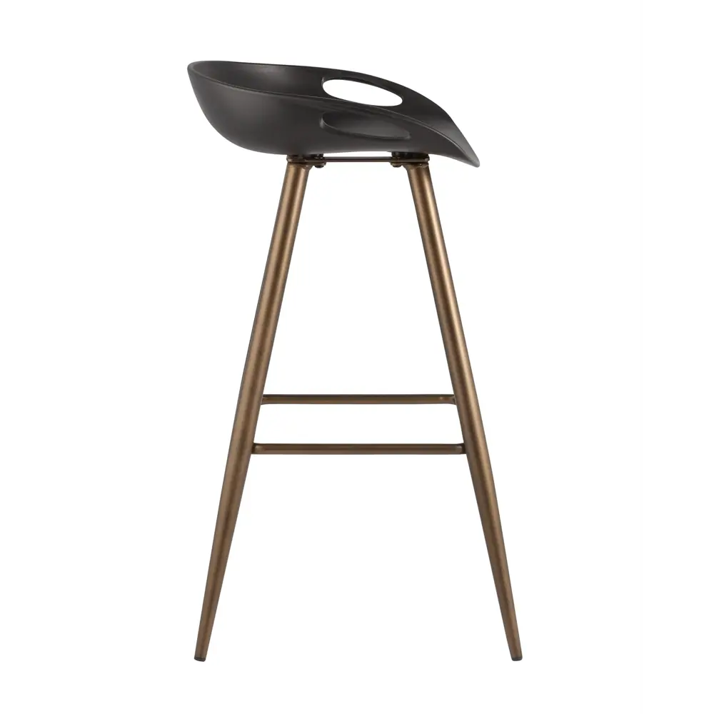 Фото Стул барный 48x82x45 см Стул Груп Флэш пластик черный FIYAN BLACK & BRONZE Фото Стул барный 48x82x45 см Стул Груп Флэш пластик черный FIYAN BLACK & BRONZE