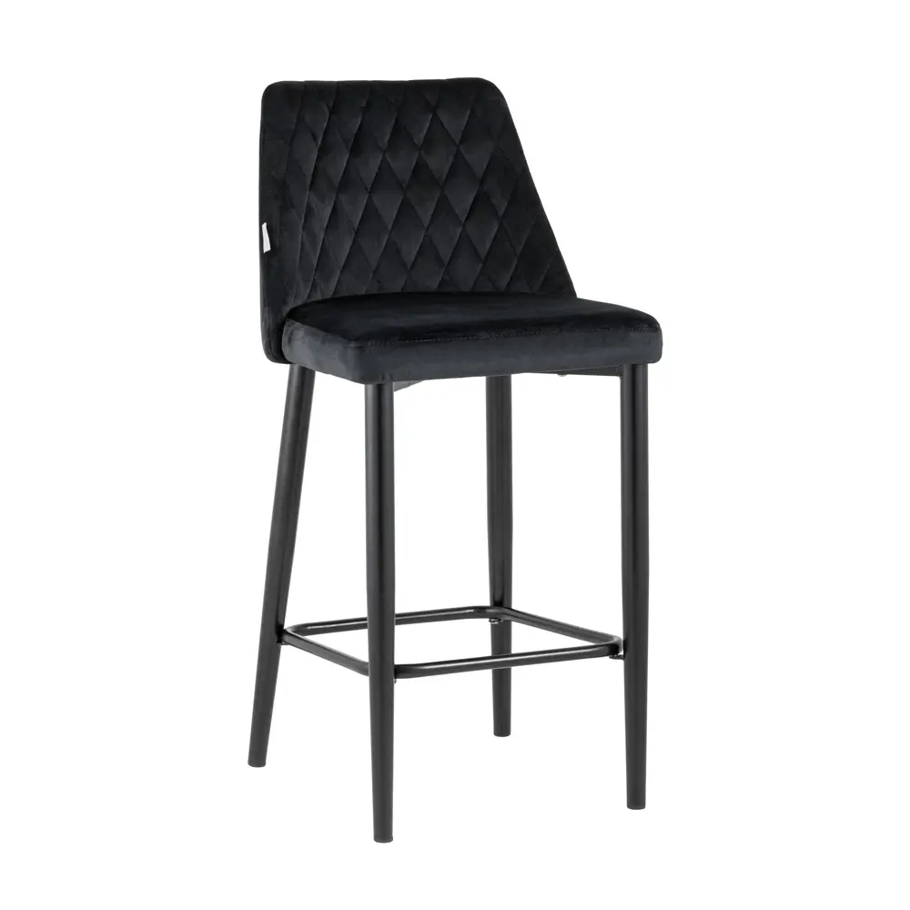 Фото Стул барный 47х98х51 см Стул Груп Диего велюр черный Фото Стул барный 47х98х51 см Стул Груп Диего велюр черный