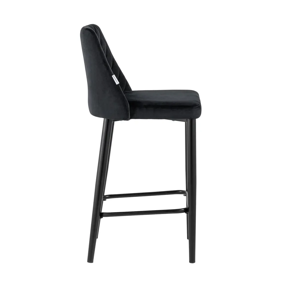 Фото 2 Стул барный 47х98х51 см Стул Груп Диего велюр черный Фото 2 Стул барный 47х98х51 см Стул Груп Диего велюр черный