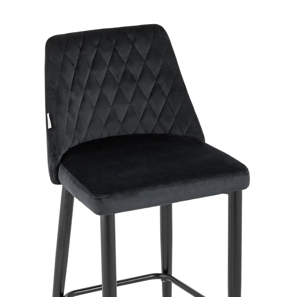Фото 6 Стул барный 47х98х51 см Стул Груп Диего велюр черный Фото 6 Стул барный 47х98х51 см Стул Груп Диего велюр черный