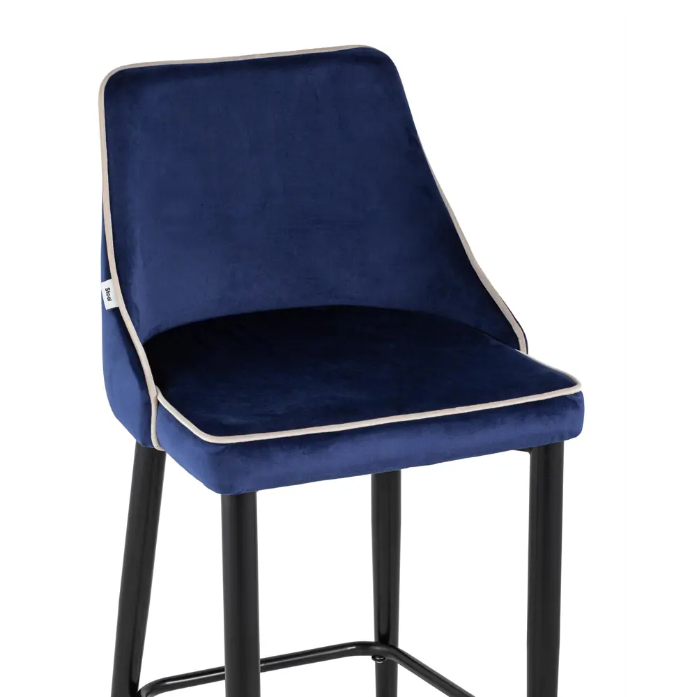 Фото 6 Стул барный 47x98x51 см Стул Груп Коби велюр синий Фото 6 Стул барный 47x98x51 см Стул Груп Коби велюр синий