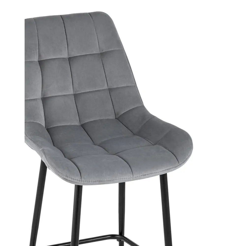 Фото 6 Стул барный 51x105x58 см Стул Груп Флекс велюр серый