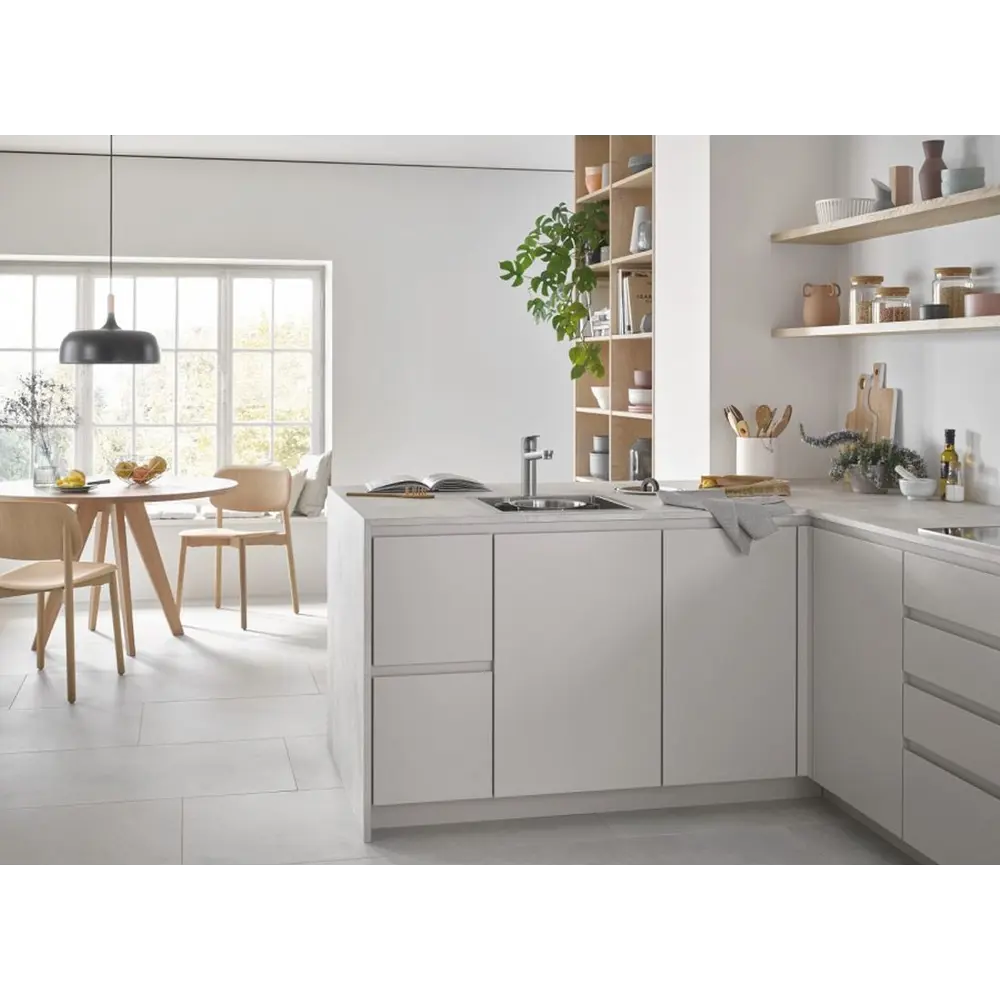 Фото 4 Мойка квадратная 47x20x47 см Grohe K700 нержавеющая сталь цвет сталь Фото 4 Мойка квадратная 47x20x47 см Grohe K700 нержавеющая сталь цвет сталь