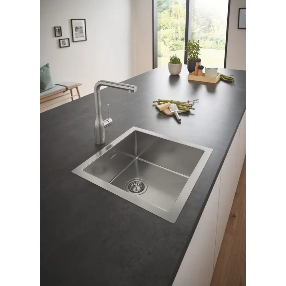Фото 8 Мойка квадратная 47x20x47 см Grohe K700 нержавеющая сталь цвет сталь Фото 8 Мойка квадратная 47x20x47 см Grohe K700 нержавеющая сталь цвет сталь