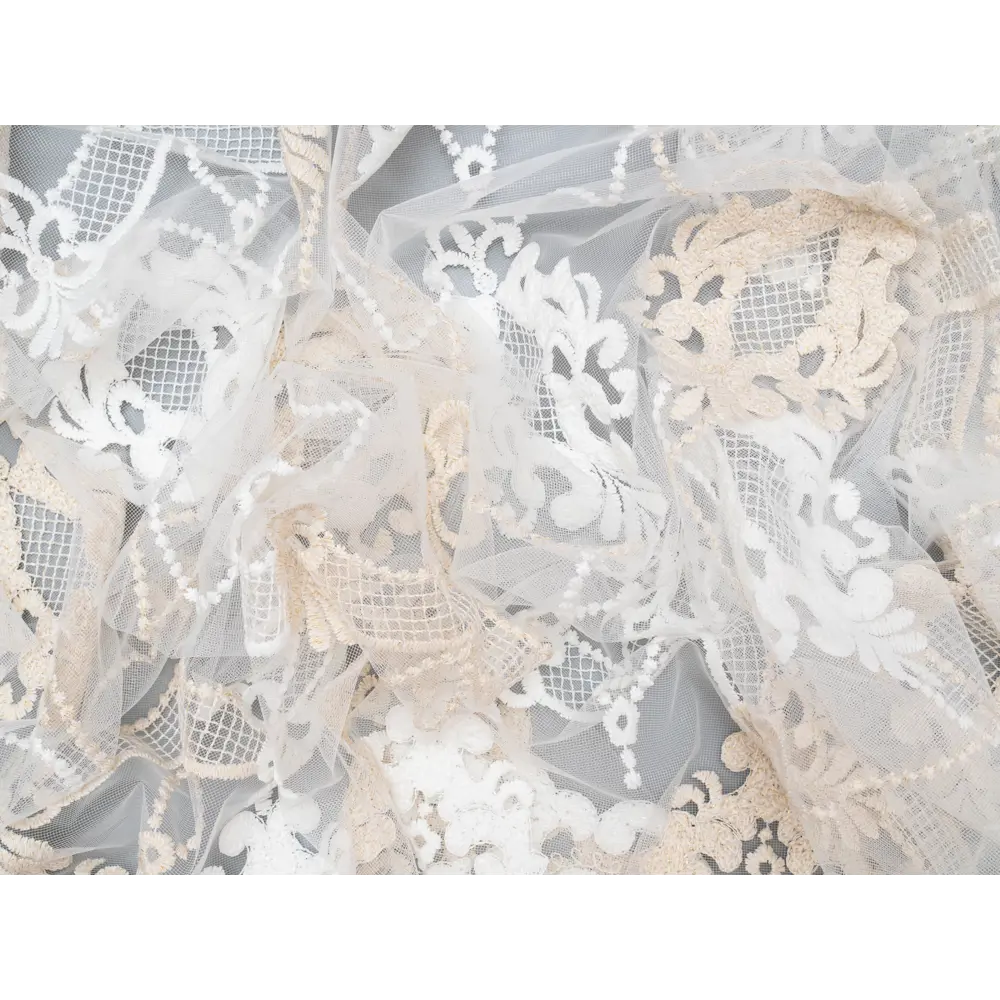 Фото 2 Тюль "Зара" 300x250 цвет белый, золотой на шторной ленте Фото 2 Тюль "Зара" 300x250 цвет белый, золотой на шторной ленте