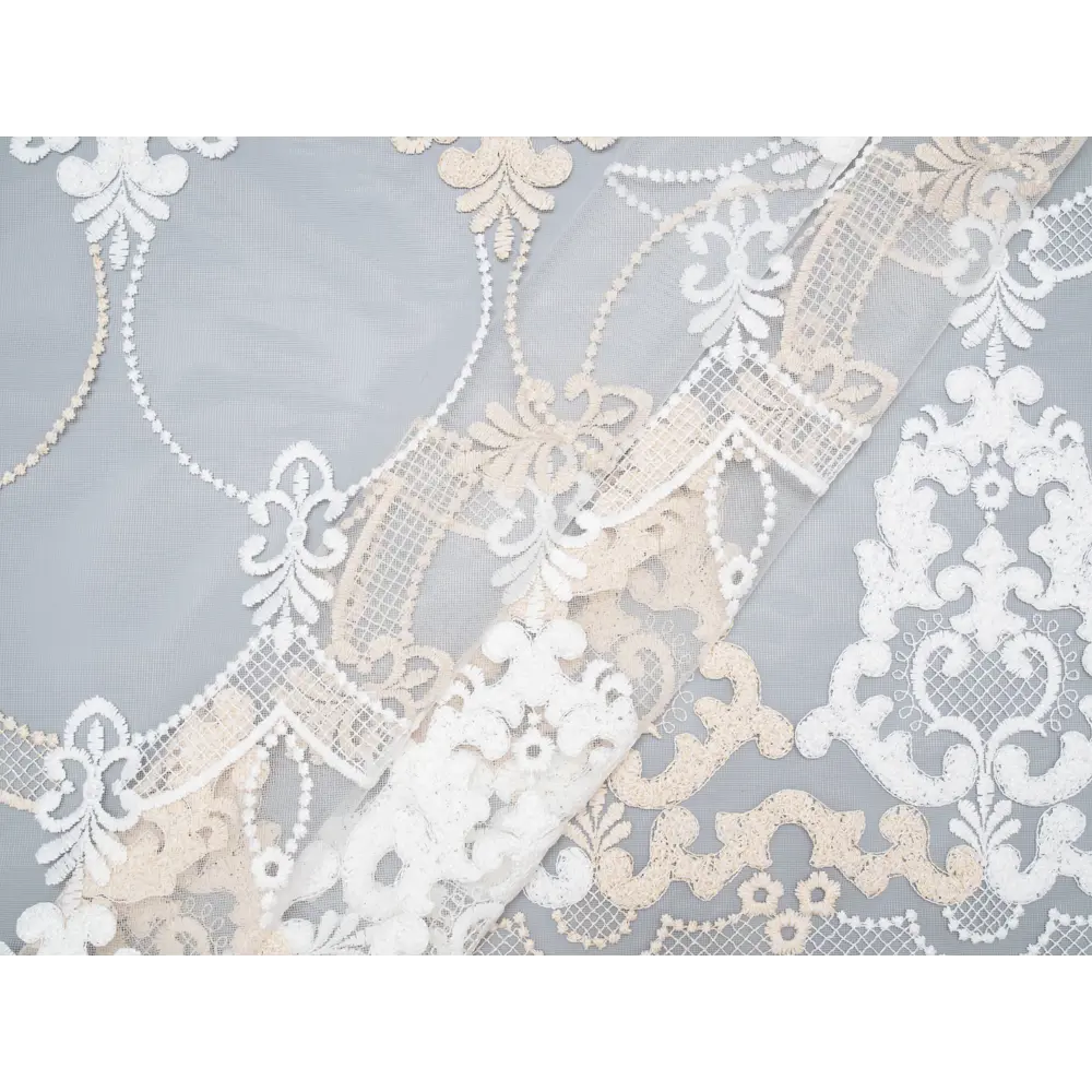 Фото 3 Тюль "Зара" 400x270 цвет белый, золотой на шторной ленте Фото 3 Тюль "Зара" 400x270 цвет белый, золотой на шторной ленте