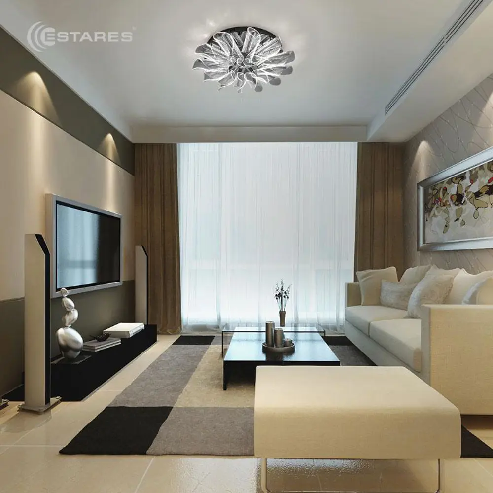 Фото 3 Люстра потолочная светодиодная Estares LUMIERA LUMIERA 60W R CHROME/CHROME с пультом управления 20 м² изменение оттенков белого цвет хром Фото 3 Люстра потолочная светодиодная Estares LUMIERA LUMIERA 60W R CHROME/CHROME с пультом управления 20 м² изменение оттенков белого цвет хром