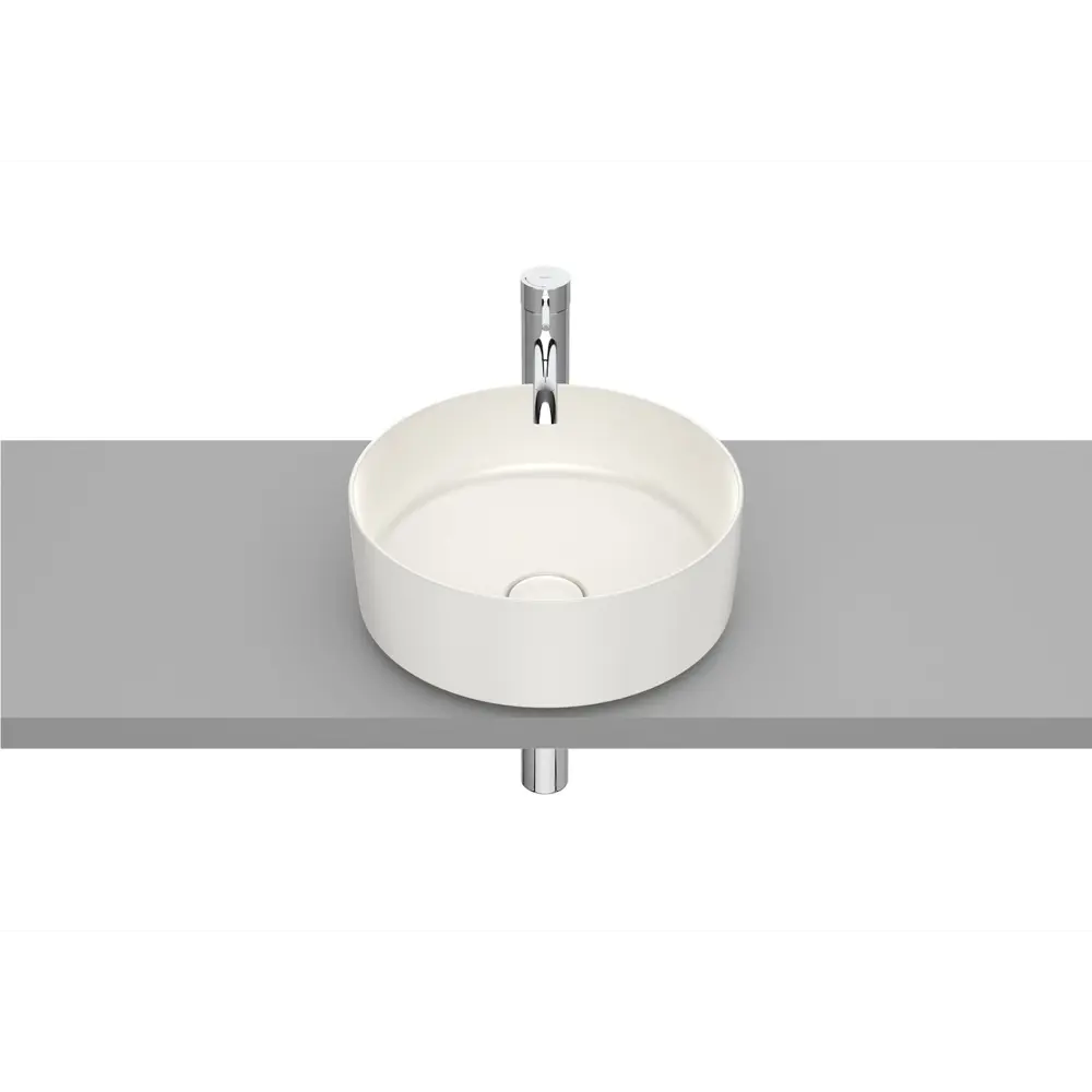Фото Раковина Roca Inspira Round накладная 37x37 см бежевый 327523650 Фото Раковина Roca Inspira Round накладная 37x37 см бежевый 327523650