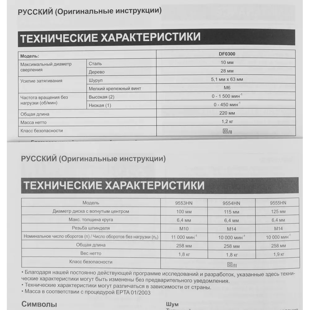 Фото 15 Набор электроинструментов Makita DK0117, дрель DF0300 и УШМ 9555HN Фото 15 Набор электроинструментов Makita DK0117, дрель DF0300 и УШМ 9555HN
