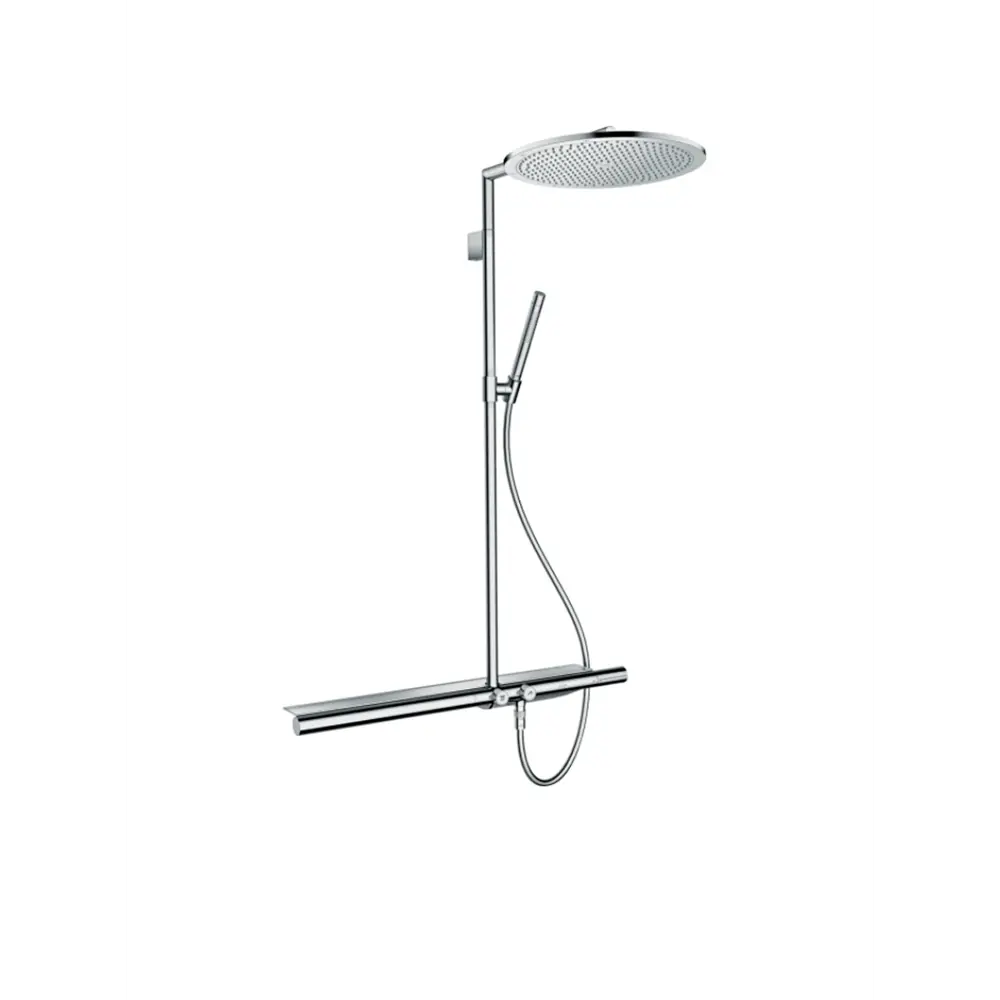Фото Душевая стойка Axor ShowerSolutions 2 режима цвет хром со смесителем Фото Душевая стойка Axor ShowerSolutions 2 режима цвет хром со смесителем