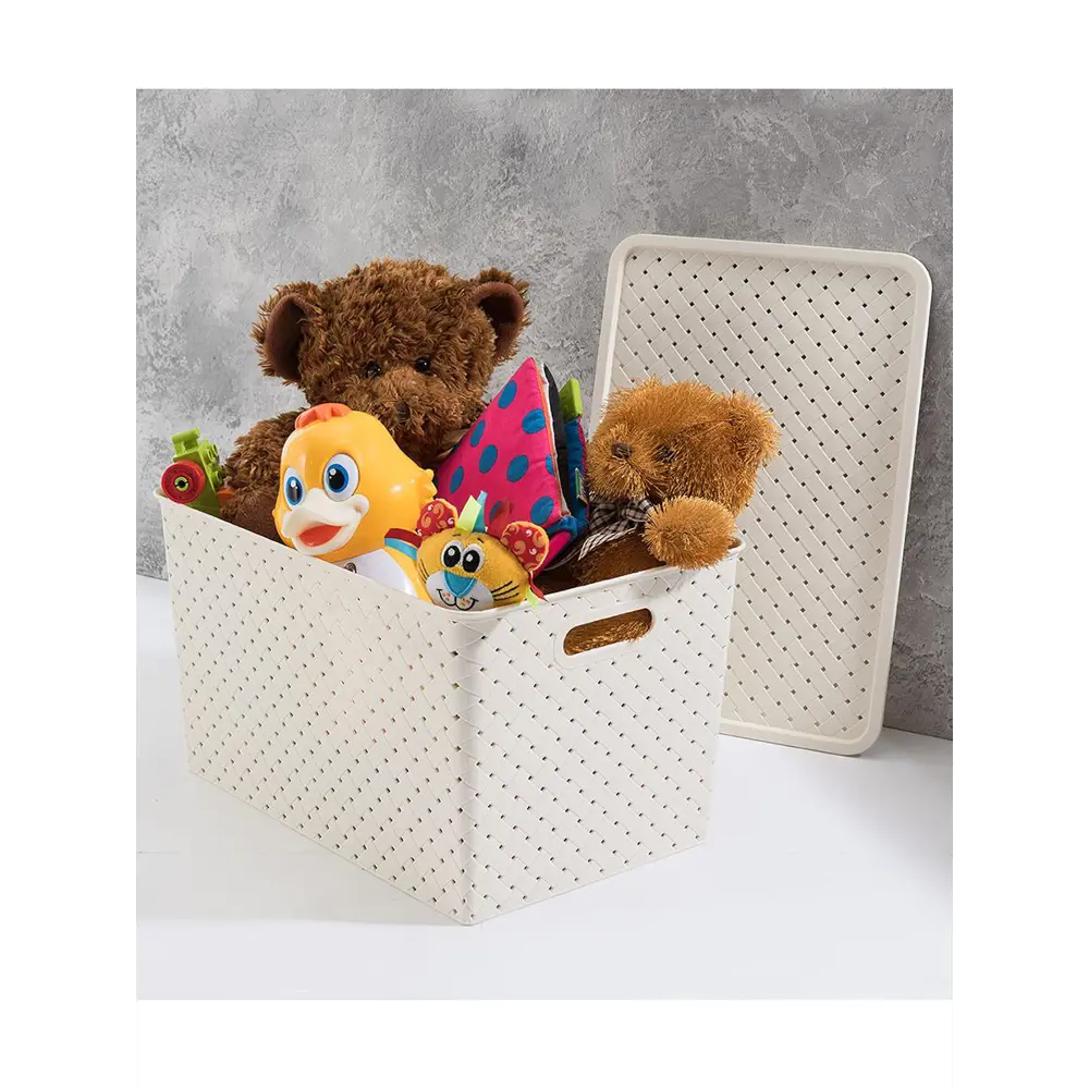 Фото 5 Корзина Violet 811745-4 23.50x17.50x24.50 см полипропилен цвет слоновая кость/светло-коричневый 4 шт Фото 5 Корзина Violet 811745-4 23.50x17.50x24.50 см полипропилен цвет слоновая кость/светло-коричневый 4 шт