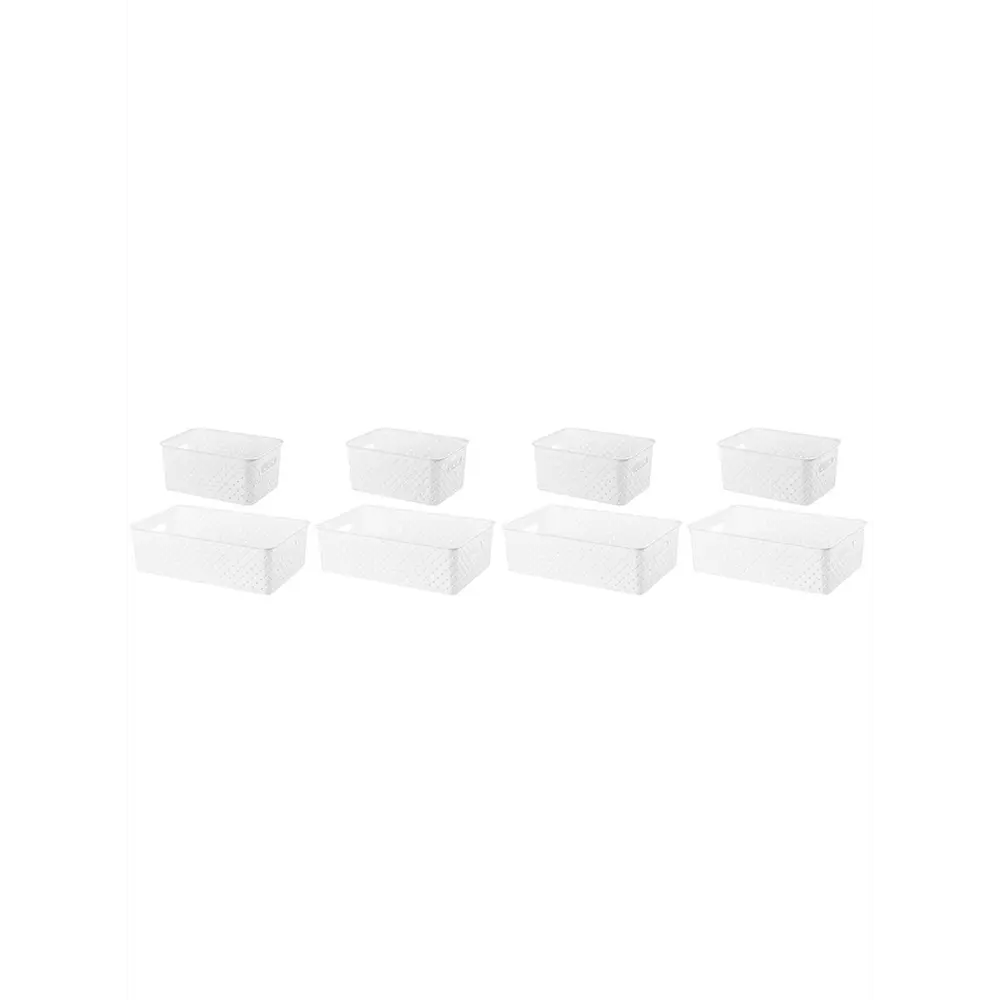 Фото 4 Корзина Violet 811910+8w 25.50x26.50x36.50 см полипропилен цвет белый 8 шт