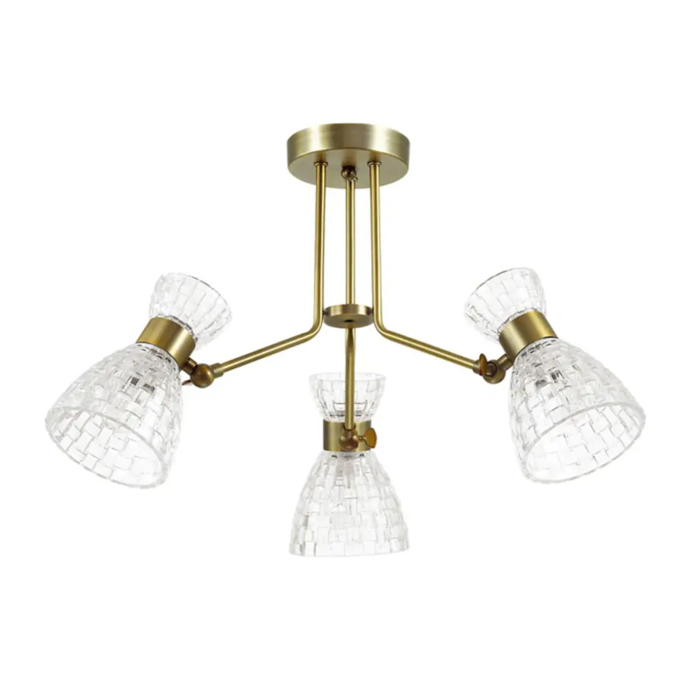 Фото Люстра потолочная LUMION COMFI 3 лампы 6 м² цвет золотой Фото Люстра потолочная LUMION COMFI 3 лампы 6 м² цвет золотой
