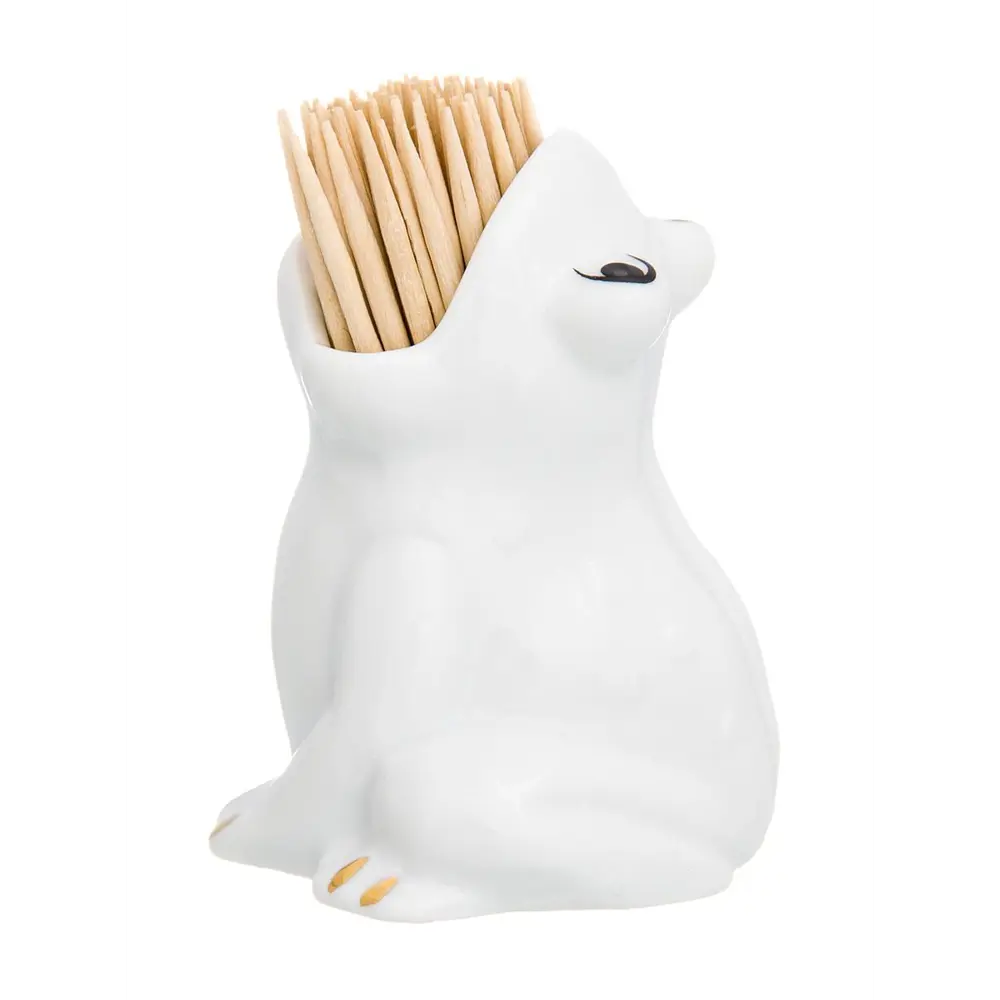 Фото Вазочка под зубочистки Elan Gallery "Лягушка" 5.5x4.8x6.5 см 30 мл цвет белый Фото Вазочка под зубочистки Elan Gallery "Лягушка" 5.5x4.8x6.5 см 30 мл цвет белый