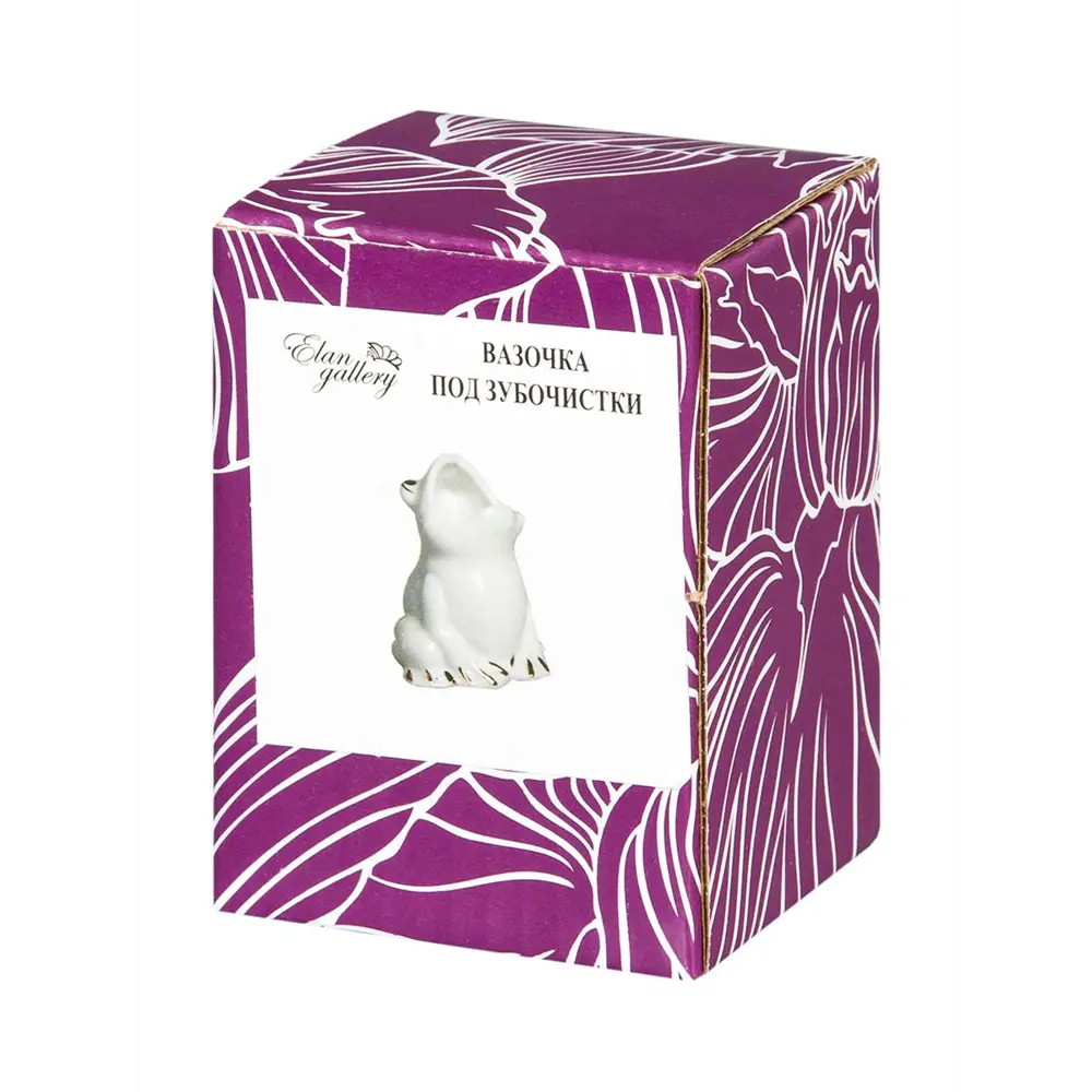 Фото 4 Вазочка под зубочистки Elan Gallery "Лягушка" 5.5x4.8x6.5 см 30 мл цвет белый Фото 4 Вазочка под зубочистки Elan Gallery "Лягушка" 5.5x4.8x6.5 см 30 мл цвет белый