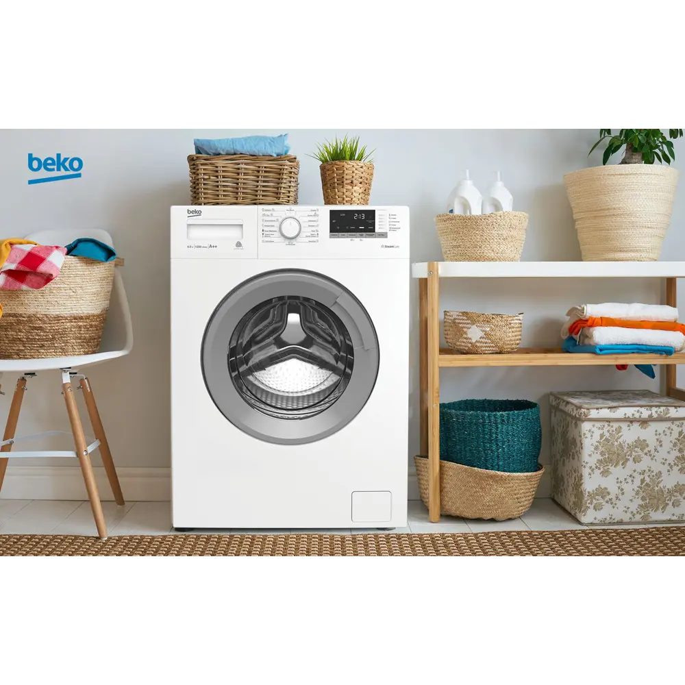 Фото 3 Стиральная машина Beko WSRE6H612ZSW 60x84x41.5 см, 6.5 кг, цвет белый Фото 3 Стиральная машина Beko WSRE6H612ZSW 60x84x41.5 см, 6.5 кг, цвет белый