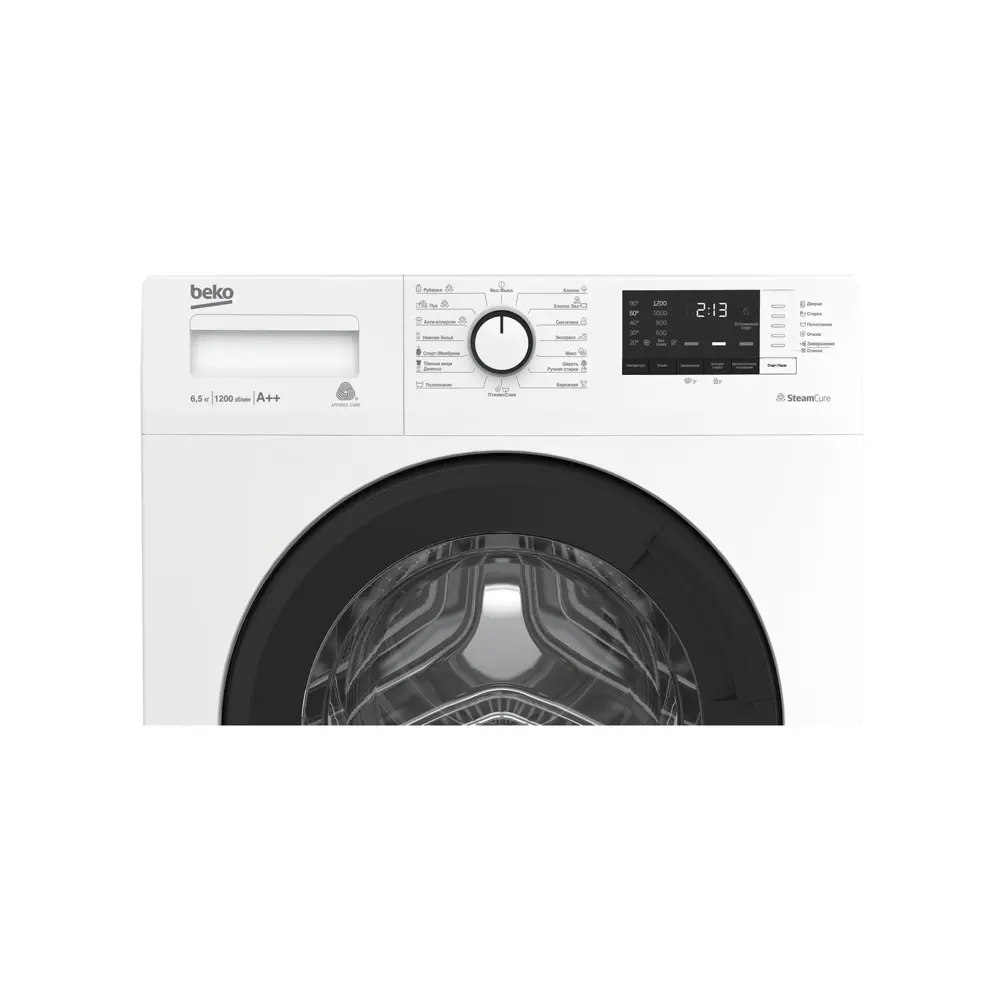 Фото 4 Стиральная машина Beko WSRE6H612ZAW 60x84x41.5 см, 6.5 кг, цвет белый Фото 4 Стиральная машина Beko WSRE6H612ZAW 60x84x41.5 см, 6.5 кг, цвет белый