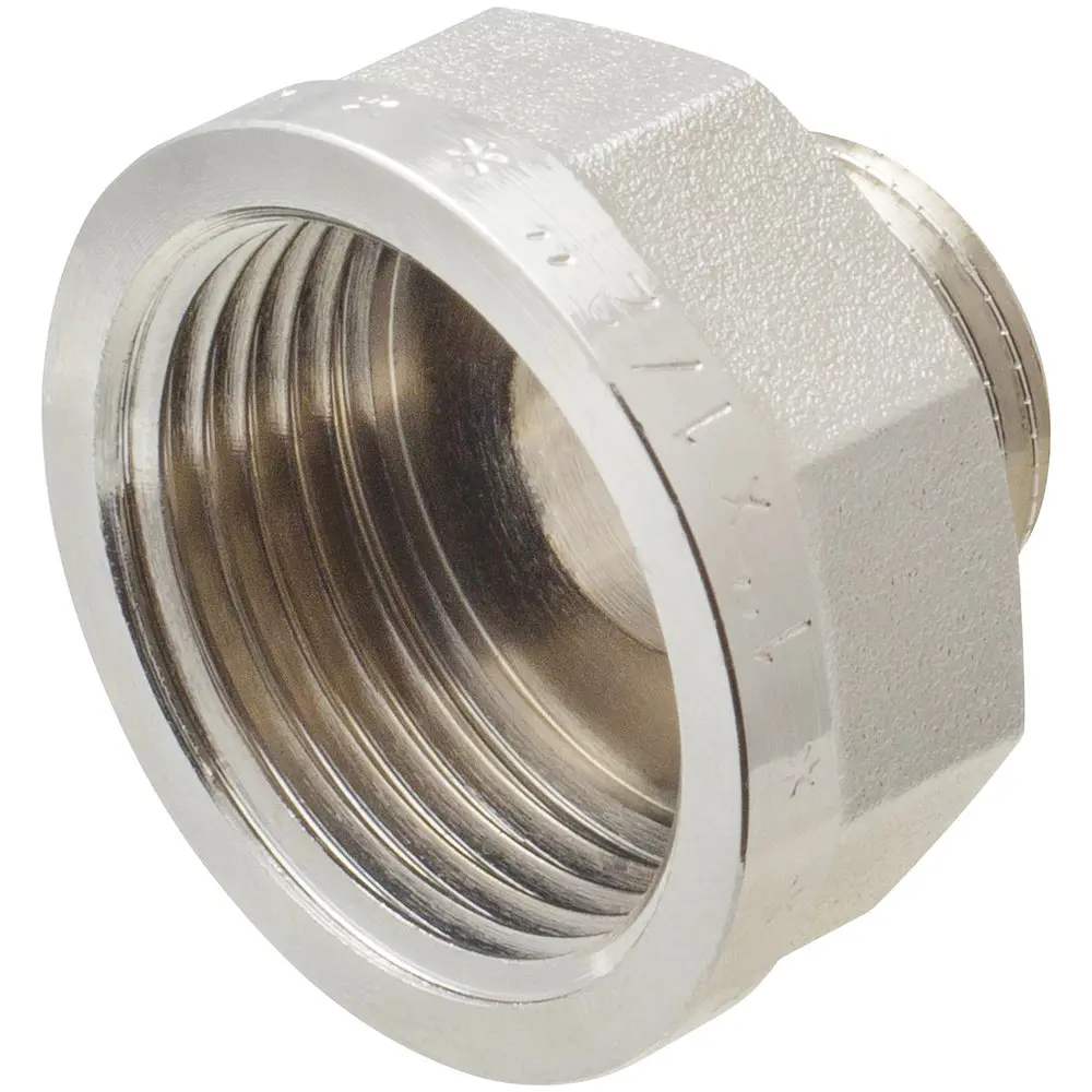 Фото 2 Переходник с ребордой MPF 1"x1/2" внутренняя-наружная резьба латунь Фото 2 Переходник с ребордой MPF 1"x1/2" внутренняя-наружная резьба латунь