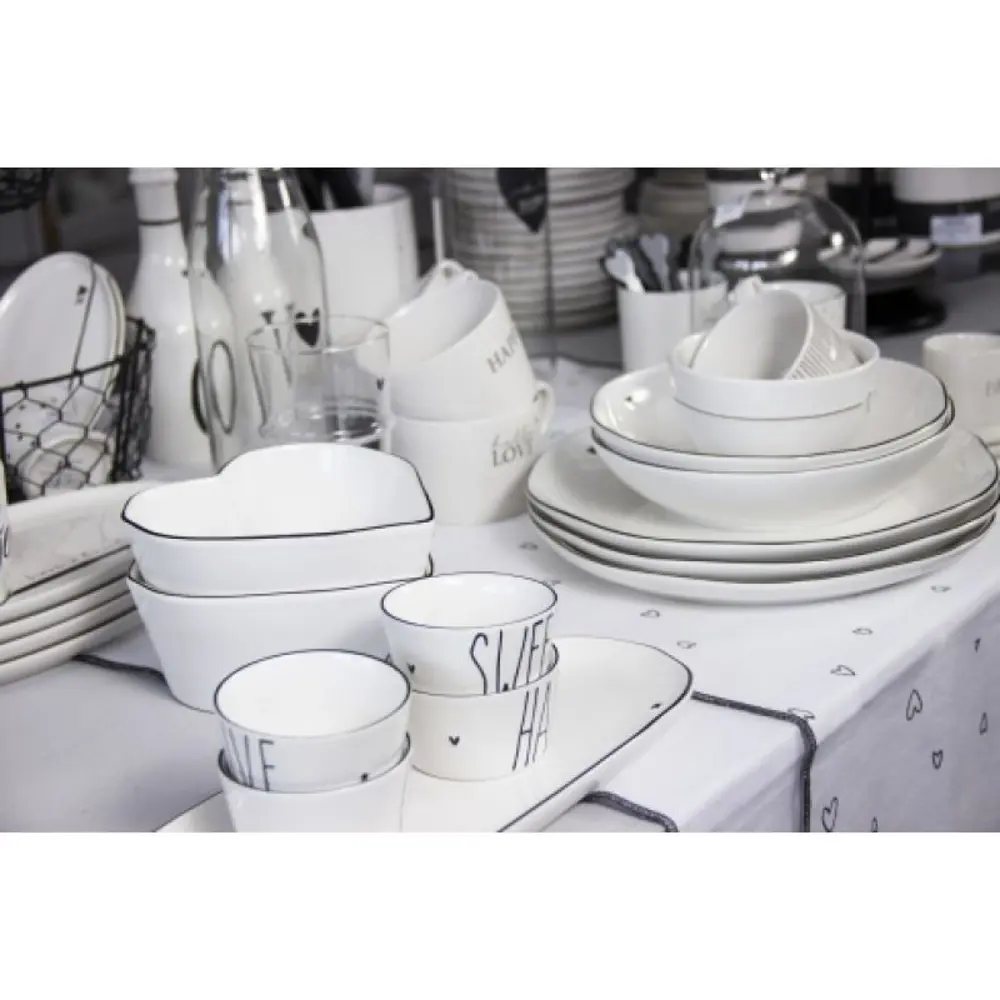 Фото Тарелка обеденная Bastion Collections White/edge black Фото Тарелка обеденная Bastion Collections White/edge black