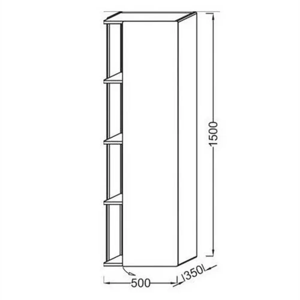 Фото 2 Шкаф-пенал Jacob Delafon EB1179D-M61 150x50см Фото 2 Шкаф-пенал Jacob Delafon EB1179D-M61 150x50см