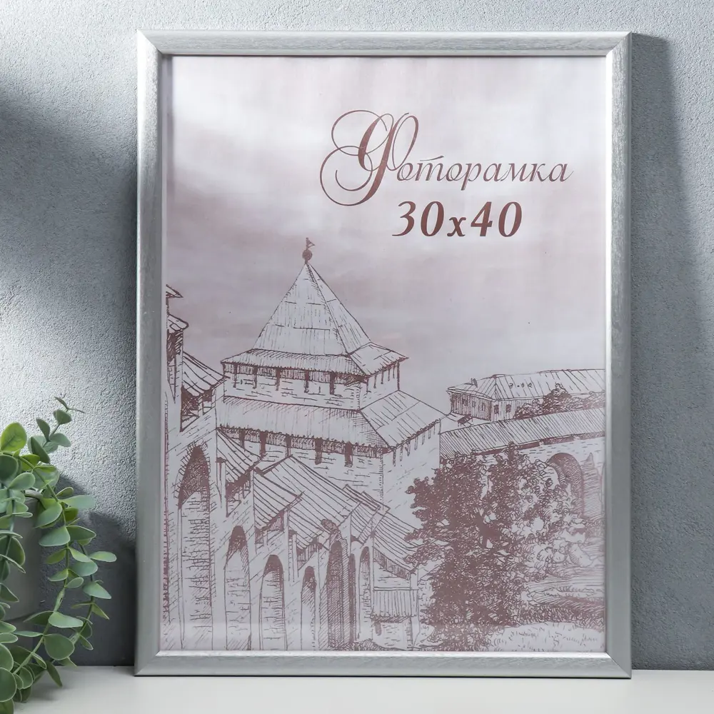 Фото 2 Фоторамка Simaland сосна с19 30x40 серебро пластиковый экран Фото 2 Фоторамка Simaland сосна с19 30x40 серебро пластиковый экран