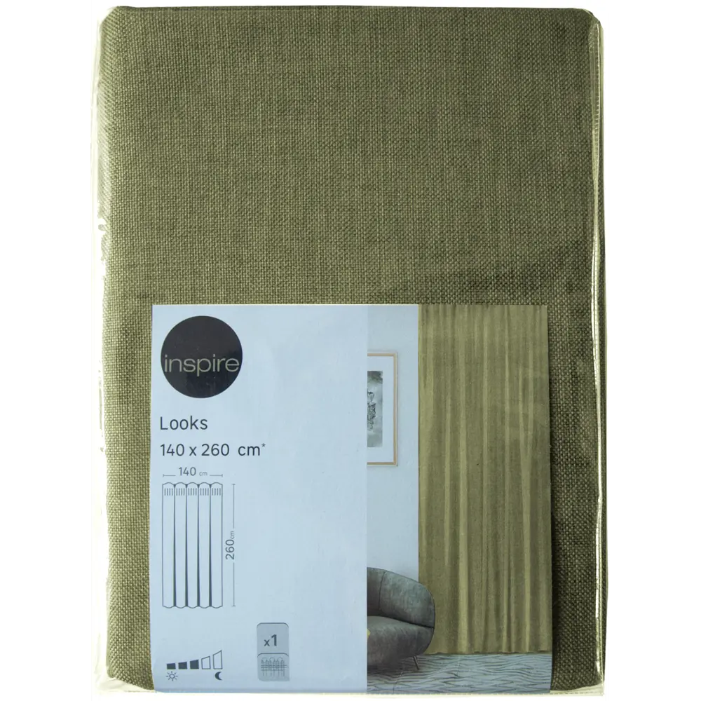 Фото 7 Штора на ленте Seasons Looks 140х260 см Green цвет зеленый Фото 7 Штора на ленте Seasons Looks 140х260 см Green цвет зеленый