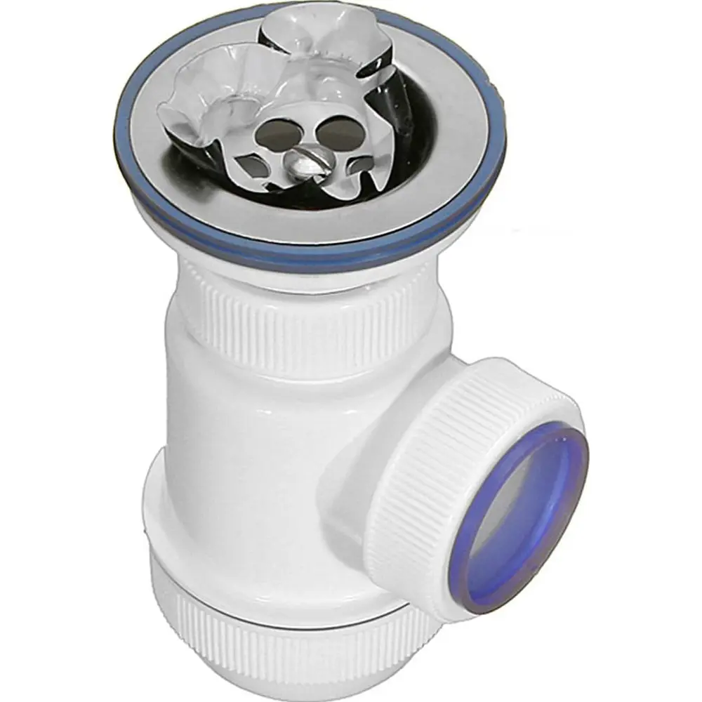 Фото Сифон VIRPlast Элит с нержавеющей чашкой D 114 мм 3½" D 40 Фото Сифон VIRPlast Элит с нержавеющей чашкой D 114 мм 3½" D 40