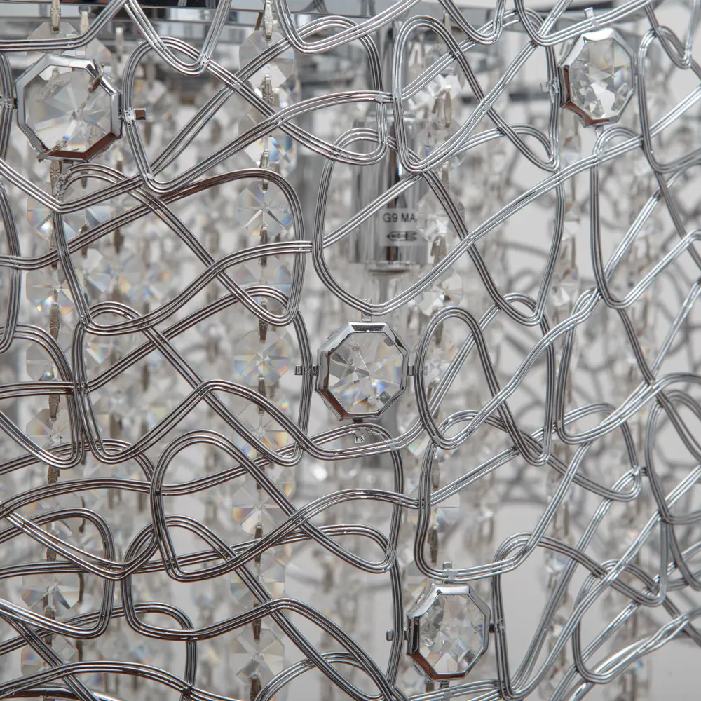 Фото 2 Люстра потолочная Abrasax X9118A/6CH 6 ламп цвет серый Фото 2 Люстра потолочная Abrasax X9118A/6CH 6 ламп цвет серый