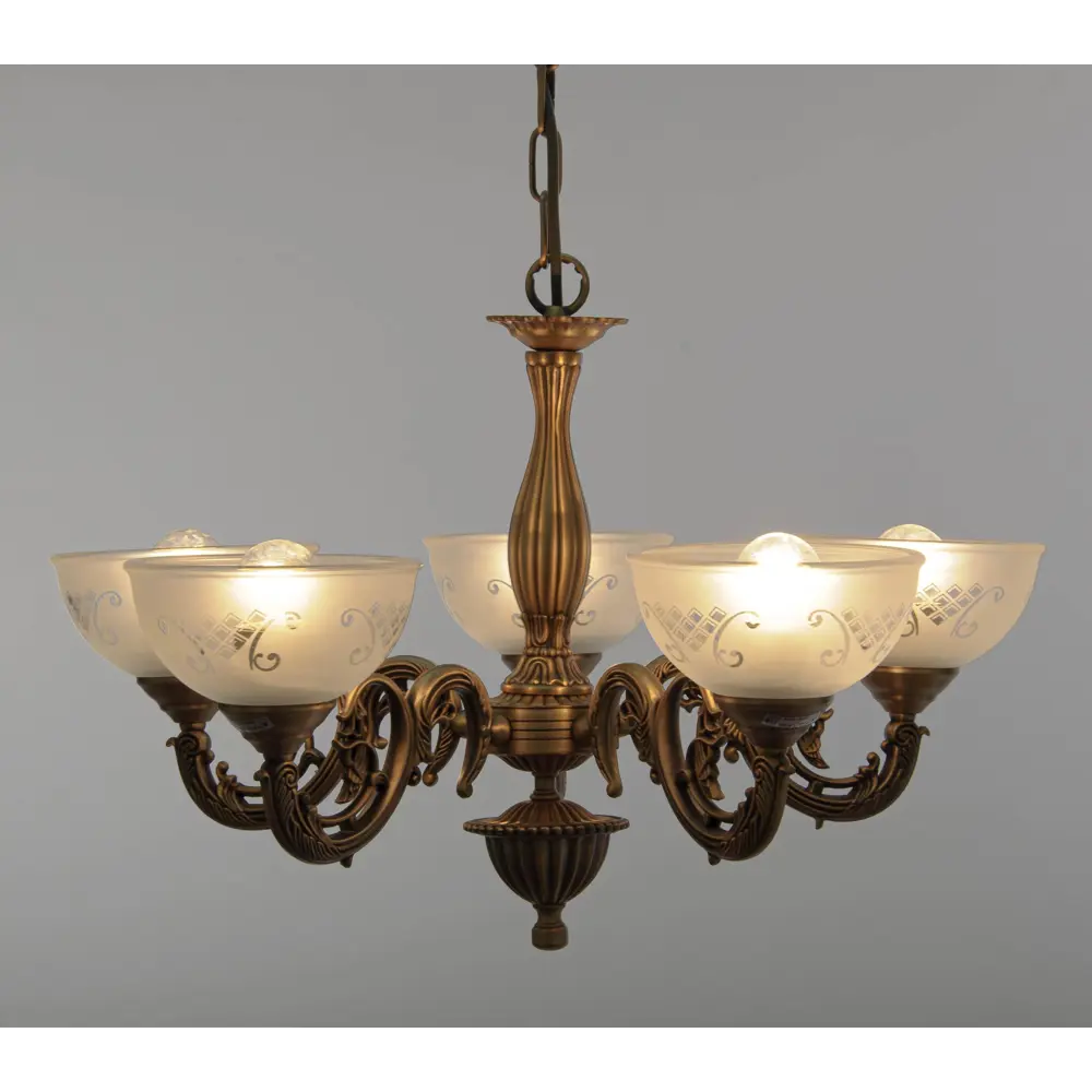 Фото 2 Люстра подвесная Abrasax HSD89542/5 5 ламп цвет коричневый Фото 2 Люстра подвесная Abrasax HSD89542/5 5 ламп цвет коричневый