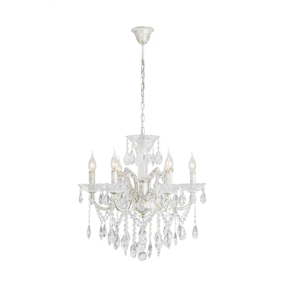 Фото Люстра подвесная ESCADA 693/6S 6 ламп 18 м² цвет белый Фото Люстра подвесная ESCADA 693/6S 6 ламп 18 м² цвет белый