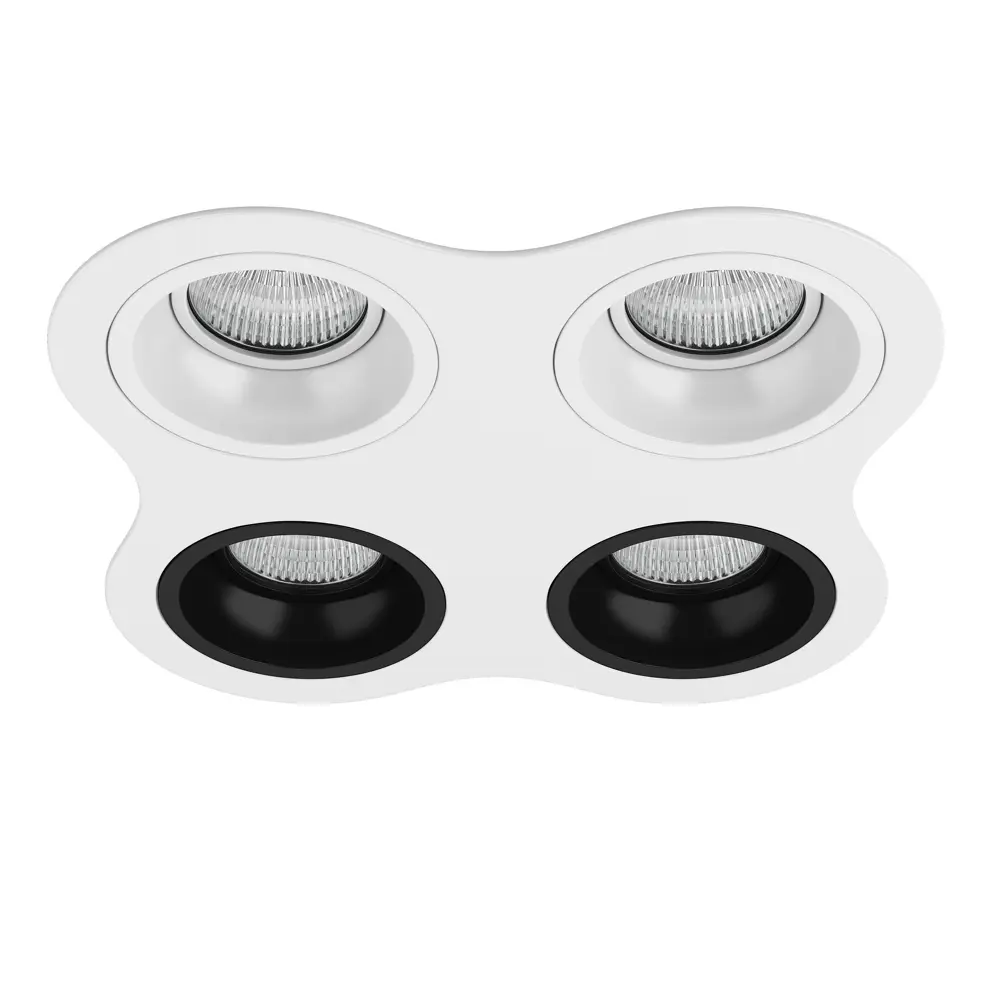 Фото Светильник точечный Встраиваемый LIGHTSTAR Domino D64606060707 под отверстие 90 мм 9.1 м² цвет белый/черный Фото Светильник точечный Встраиваемый LIGHTSTAR Domino D64606060707 под отверстие 90 мм 9.1 м² цвет белый/черный