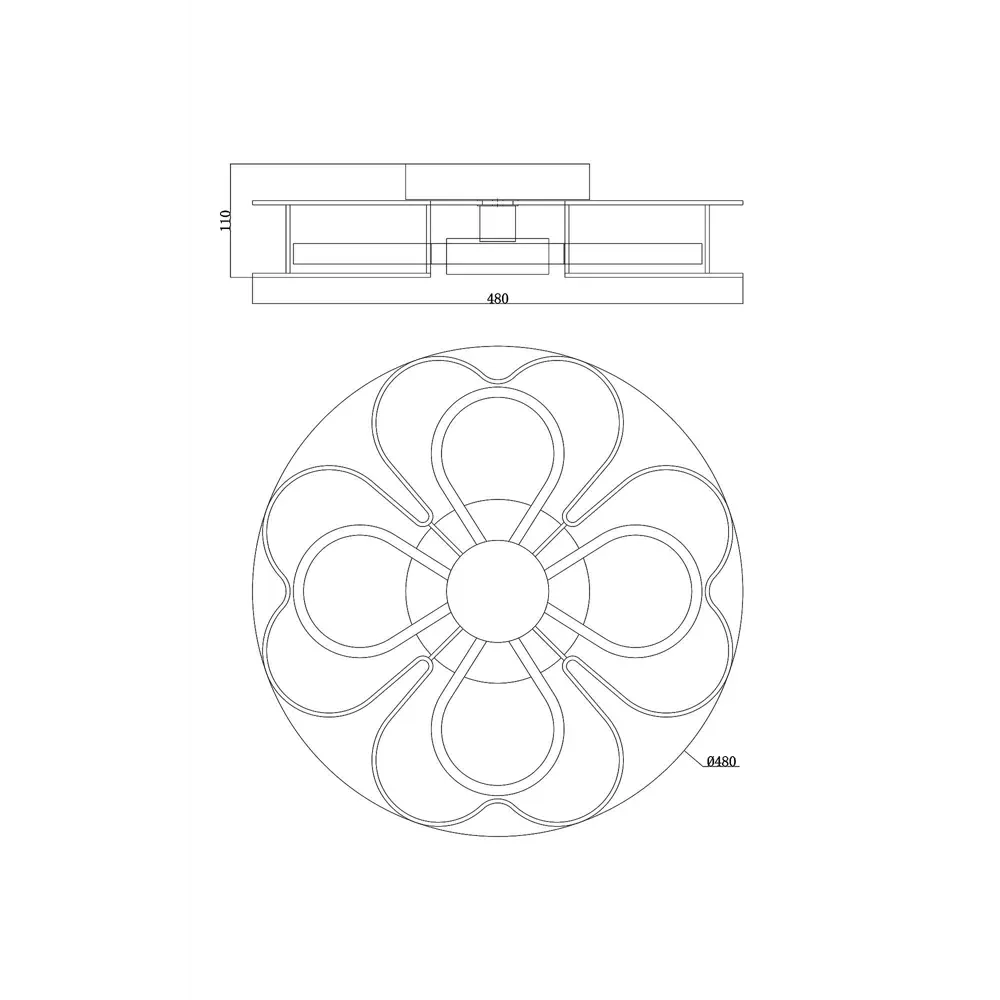Фото 2 Люстра потолочная светодиодная MODERLI Biene V1112-CL 15 м² изменение оттенков белого цвет белый Фото 2 Люстра потолочная светодиодная MODERLI Biene V1112-CL 15 м² изменение оттенков белого цвет белый