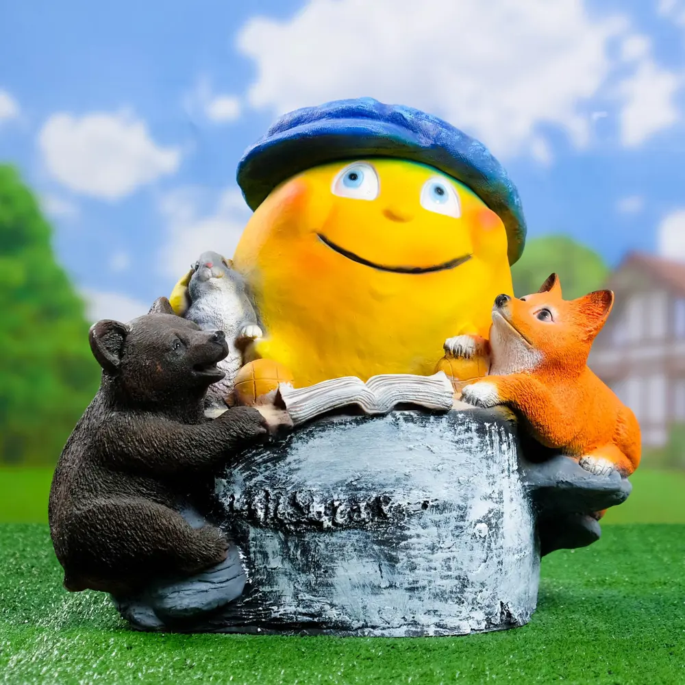 Фото Садовая фигура Хорошие сувениры Колобок 36x50x40см Фото Садовая фигура Хорошие сувениры Колобок 36x50x40см